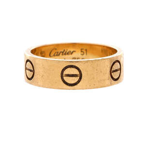 Cartier Love Band Ring 18K Yellow Gold